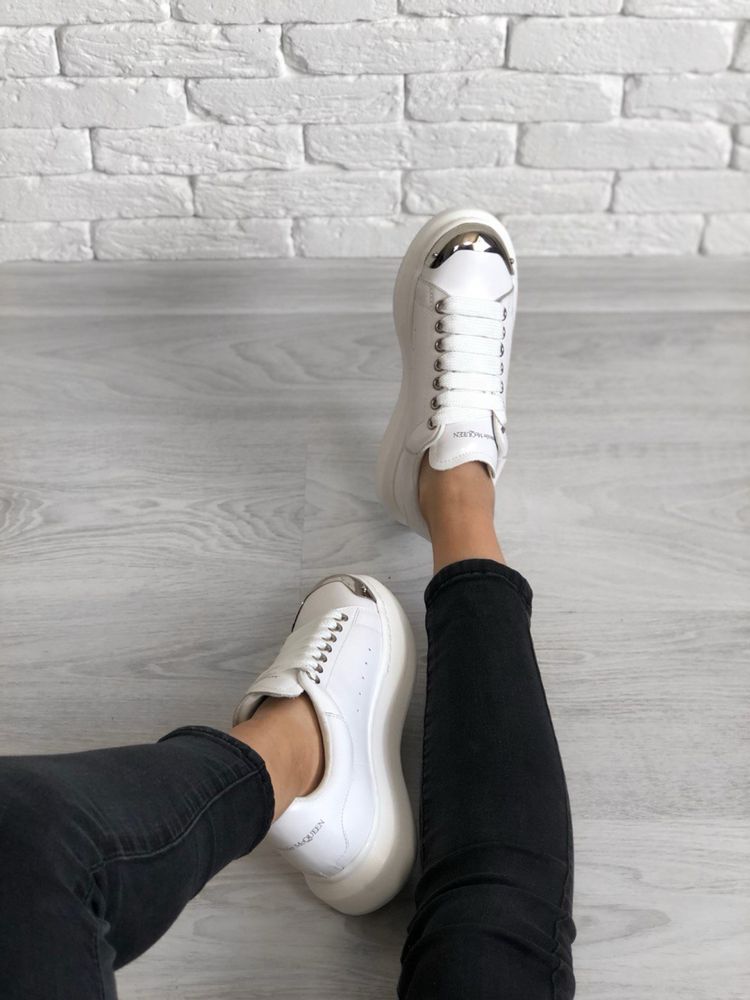 Sneakersy Alexander Mcqueen metal white