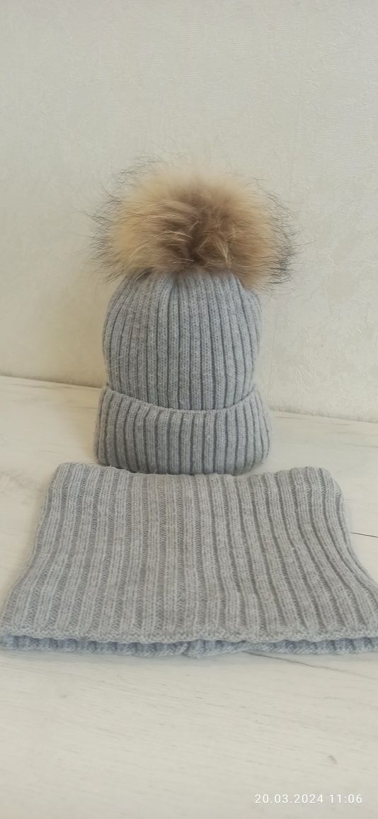 Набір шапка хомут зима