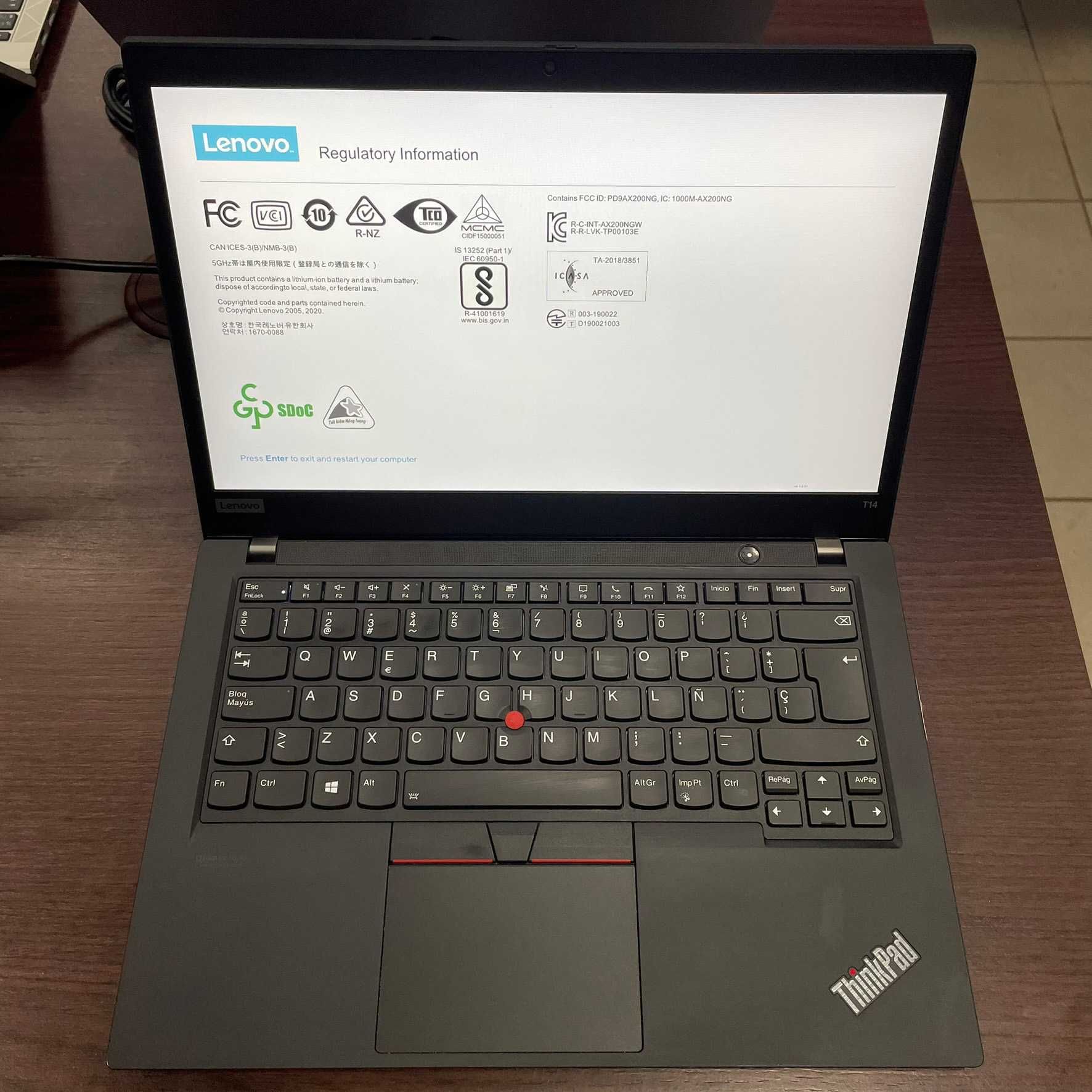 Laptop Lenovo ThinkPad T14 GEN1 i5 10GEN 16GB 512SSD Windows 11