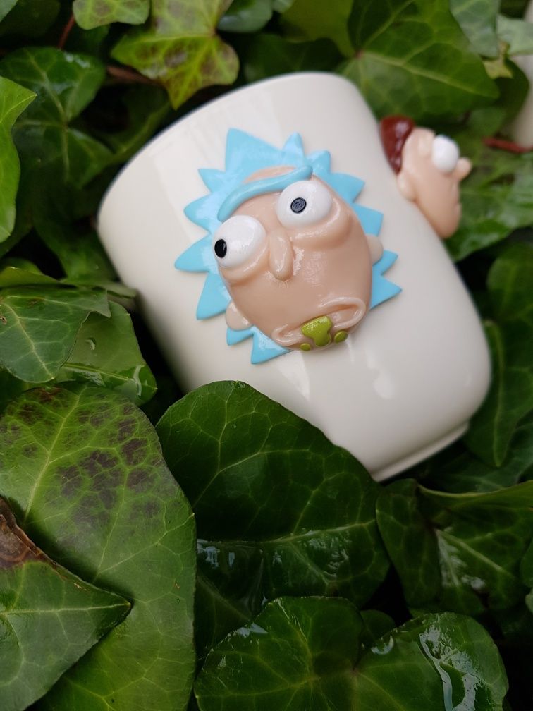 Kubek łyżeczka handmade fimo