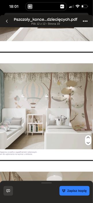 Pokój dziecięcy Fototapeta 350g na wymiar 247x370  - nowa zapakowana