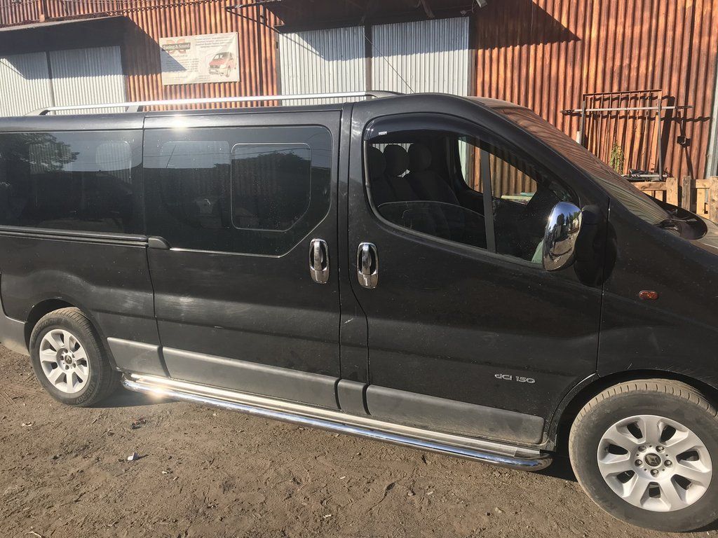 Бічні пороги Premium для Renault Trafic 2001-2015 нерж.