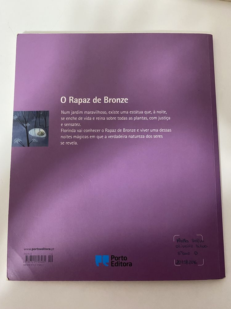 Livro “O rapaz de bronze”