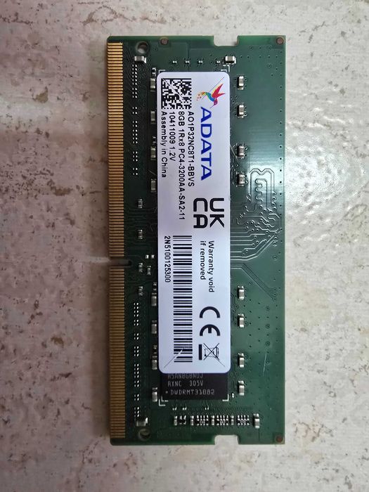 RAM DDR4 – 8 GB – ADATA – 3200T