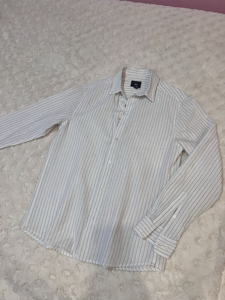 Nowa casualowa koszula męska w paski r. S H&M regular fit
