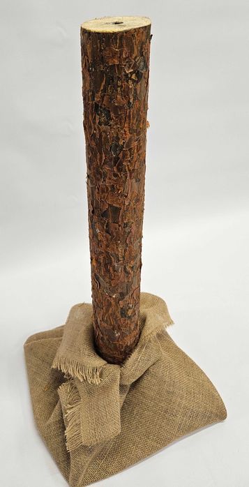 Naturalny sosnowy pień do choinki na pniu wys. 70 cm, śr. 9 cm