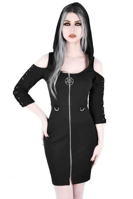 Sukienka goth killstar pentagram restyle