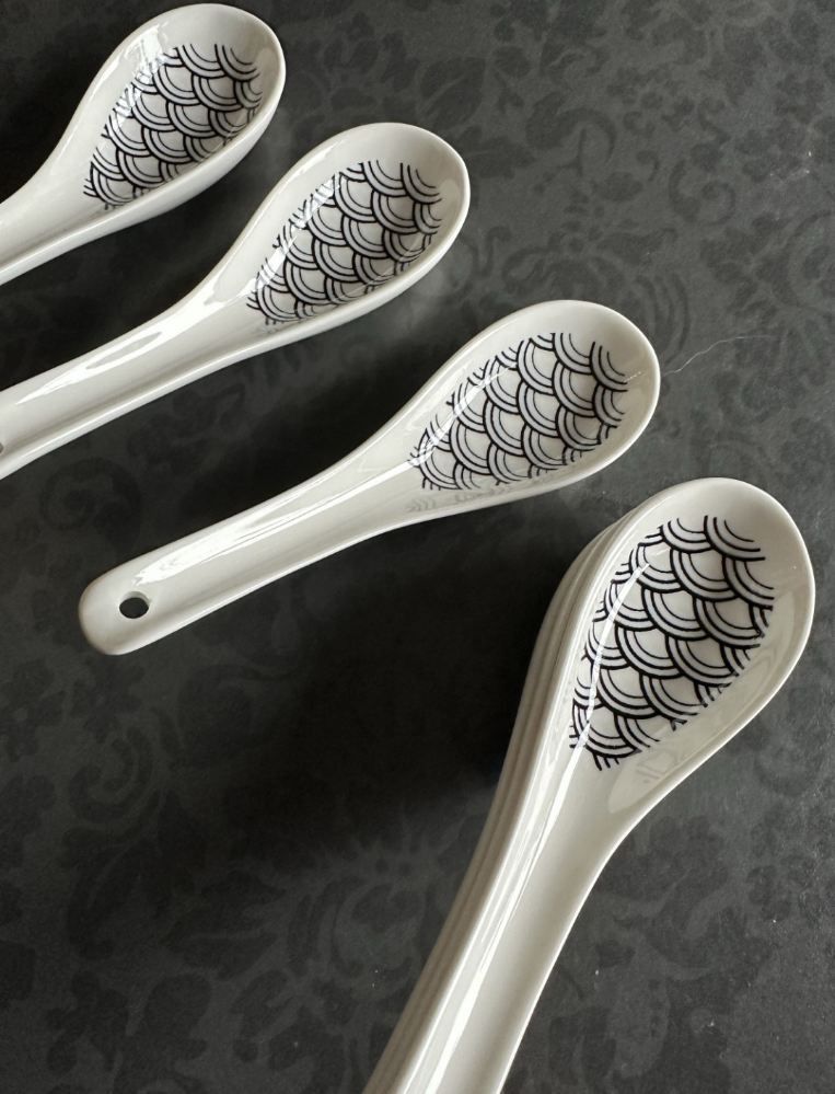 Łyżki do serwowania zupy Ramen łyżka ceramiczna japońska chirirenge