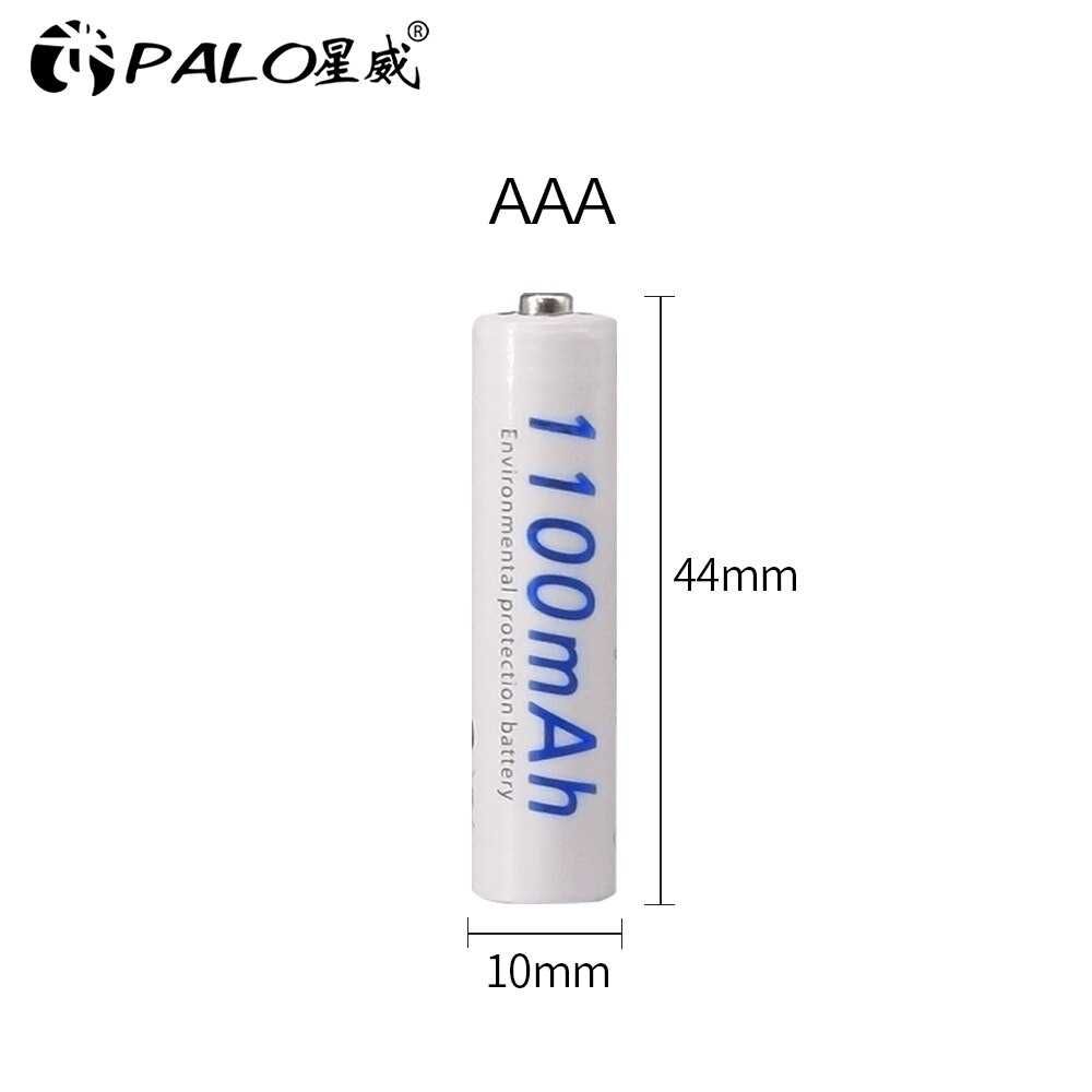 Аккумулятор AAA Palo 1.2V Ni-Mn 1100 mah блистер 4шт