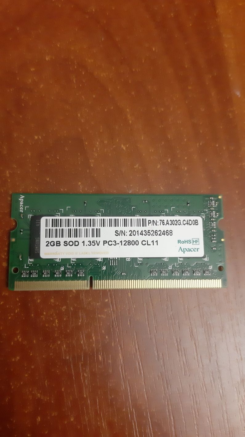 продам оперативку 2gb sod 1.35v pc3-12800 cl11