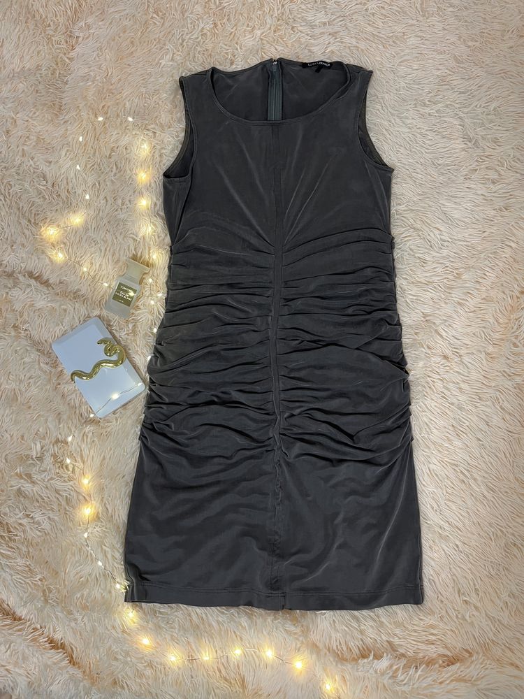 Сукня Luisa Cerano темно сіра з відливом у коричневий