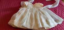 Vestido de batizado em seda natural