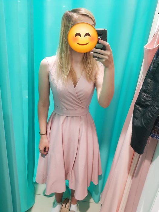 Elegancka sukienka Elizabeth Collection pudrowy róż