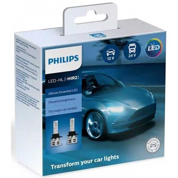 Lâmpadas Led Philips Essential Led H1/H3/H4/H7/H11/HIR2 ( 2 Lâmpadas)