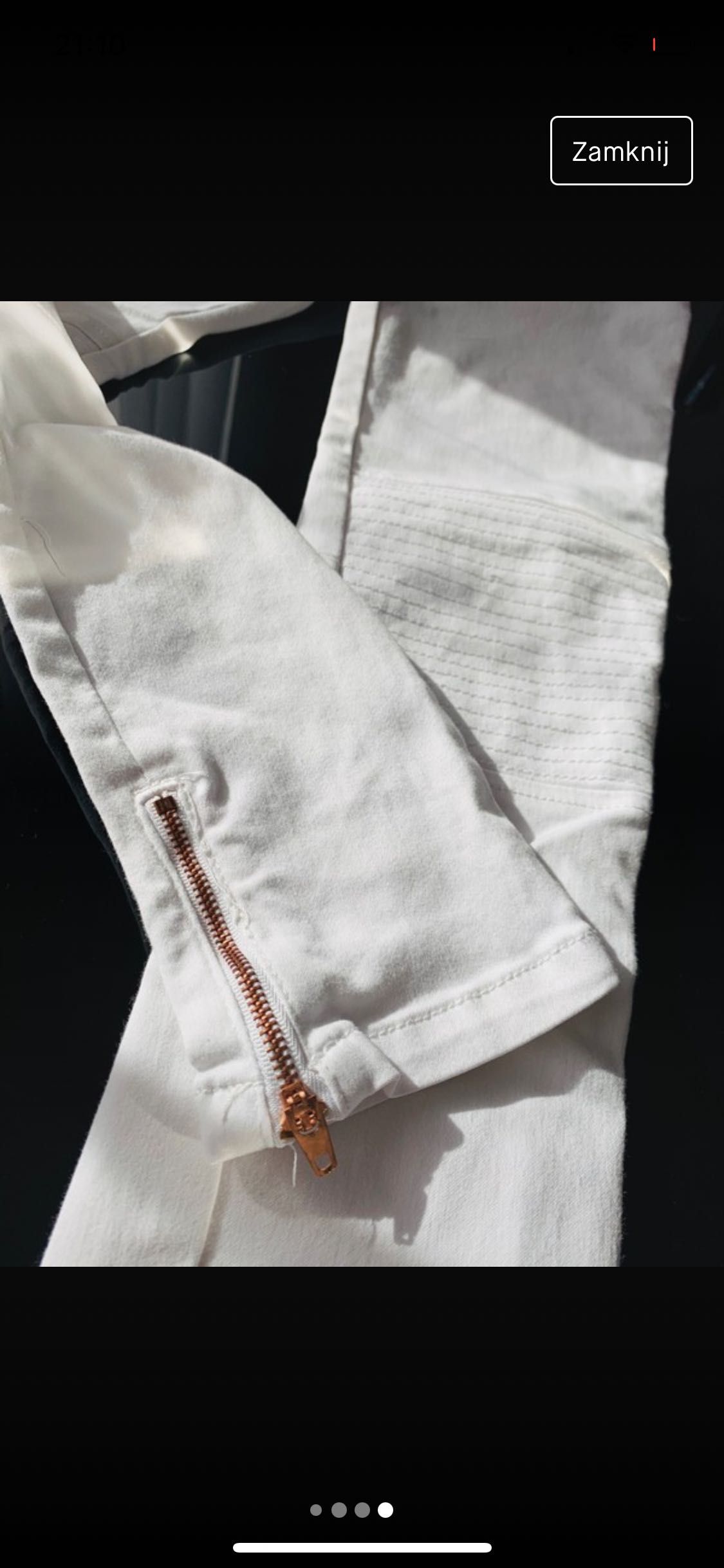Spodnie białe 152 skinny denim Co