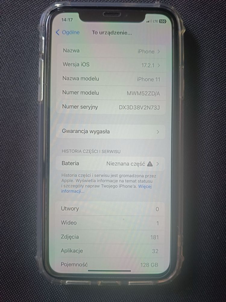 Iphone 11 , 128 GB fioletowy jak nowy ZAMIENIE