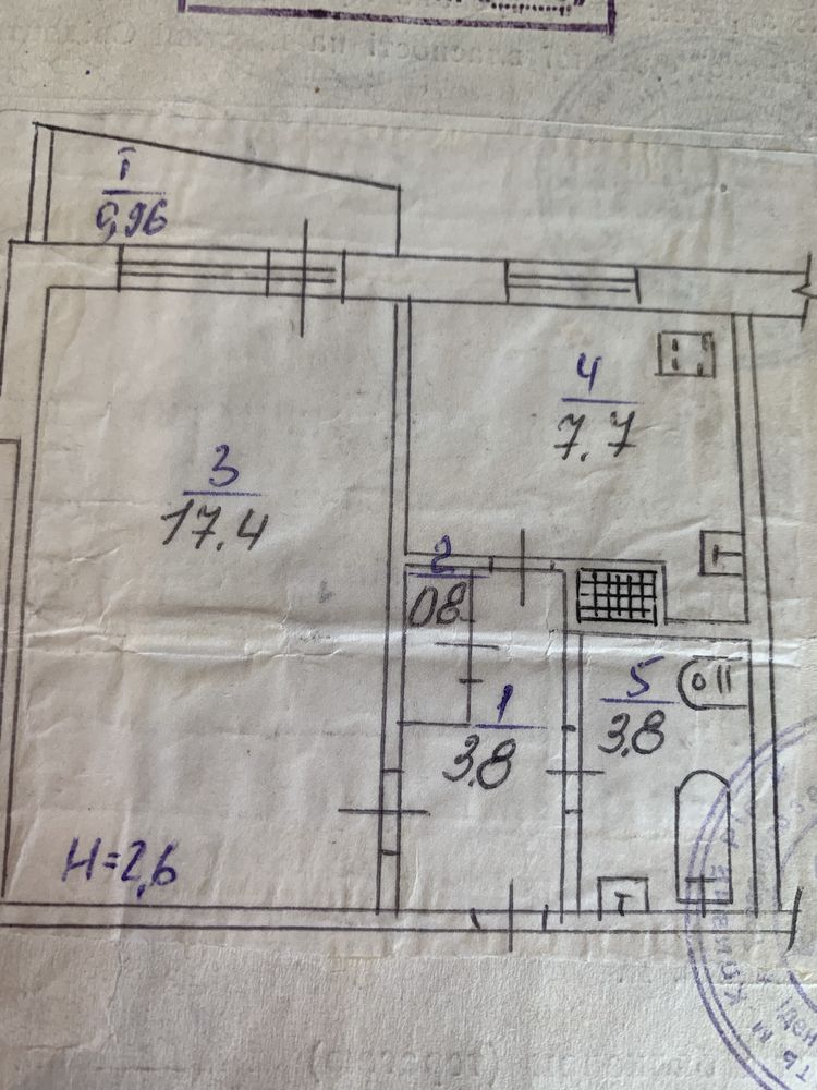 Продаю 1-но кімн., Східний 2 -3/Лісового
