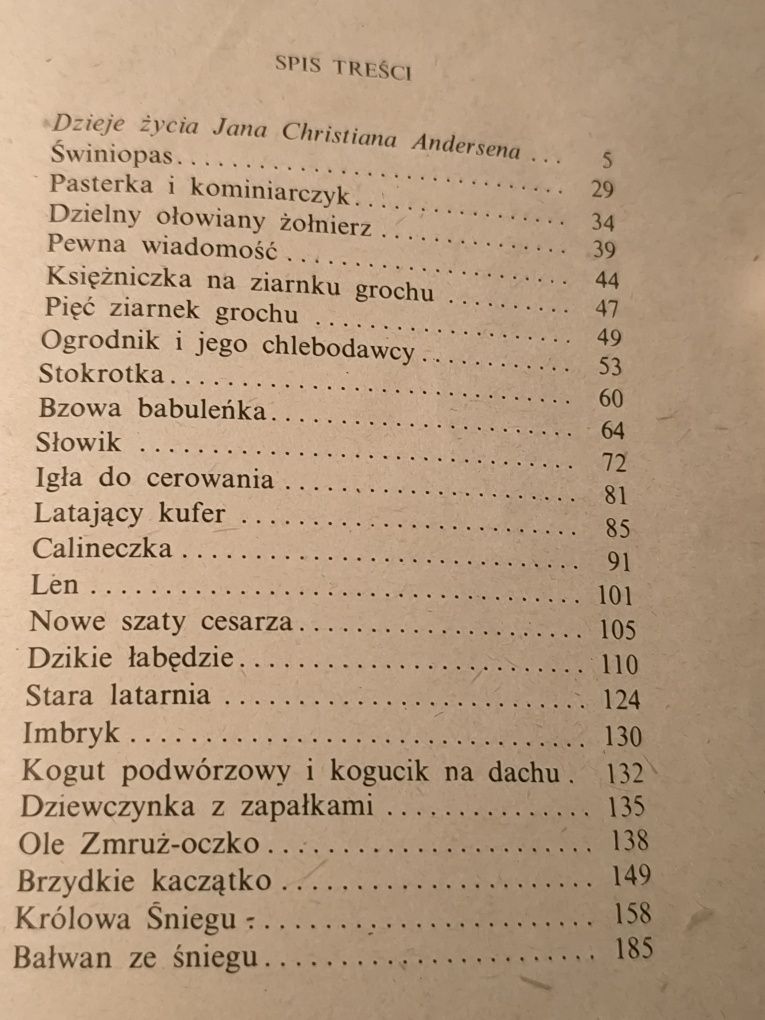 Baśnie. Jan Christian Andersen. 1988r