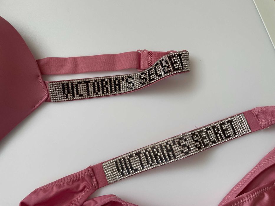 komplet bielizny victoria's secret rose pink new 75B