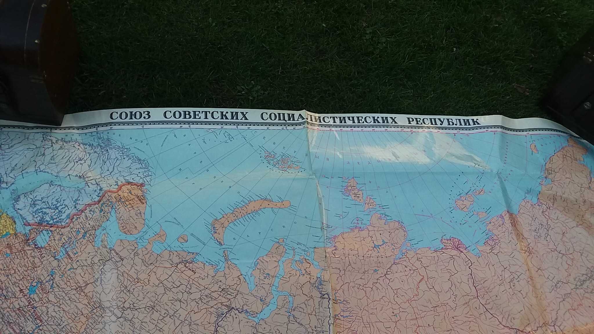 1980-te   Wielka mapa kraju CCCP