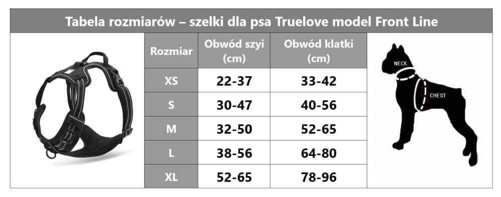 SZELKI DLA PSA TRUELOVE front line premium odblaskowe xs s m l xl