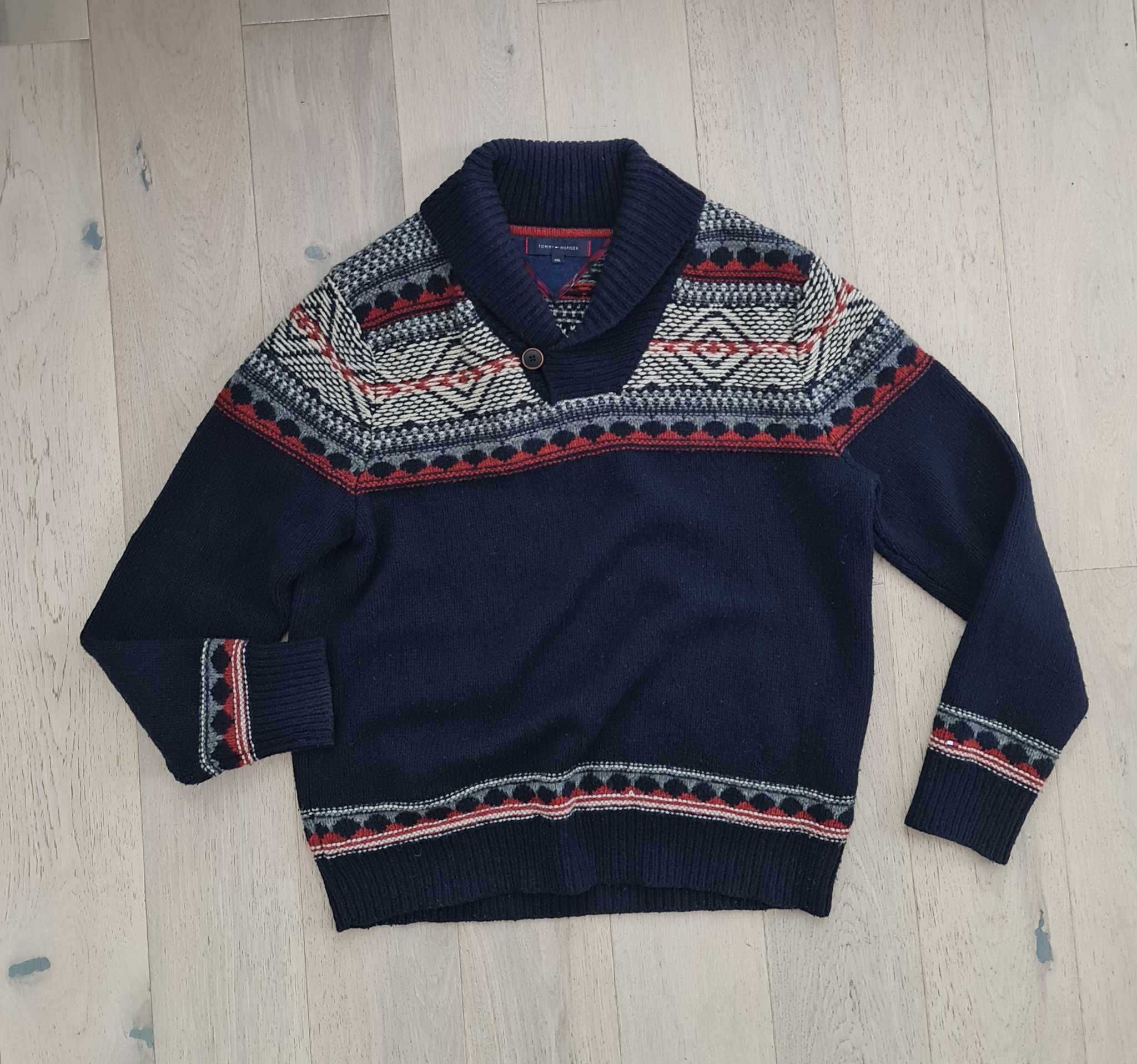 Tommy Hilfiger XXL sweter męski wełniany