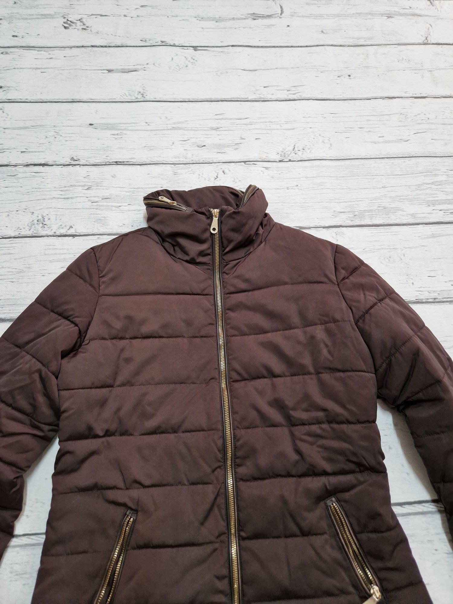 Massimo dutti kurtka pikowana puchowa bomberka ultralight