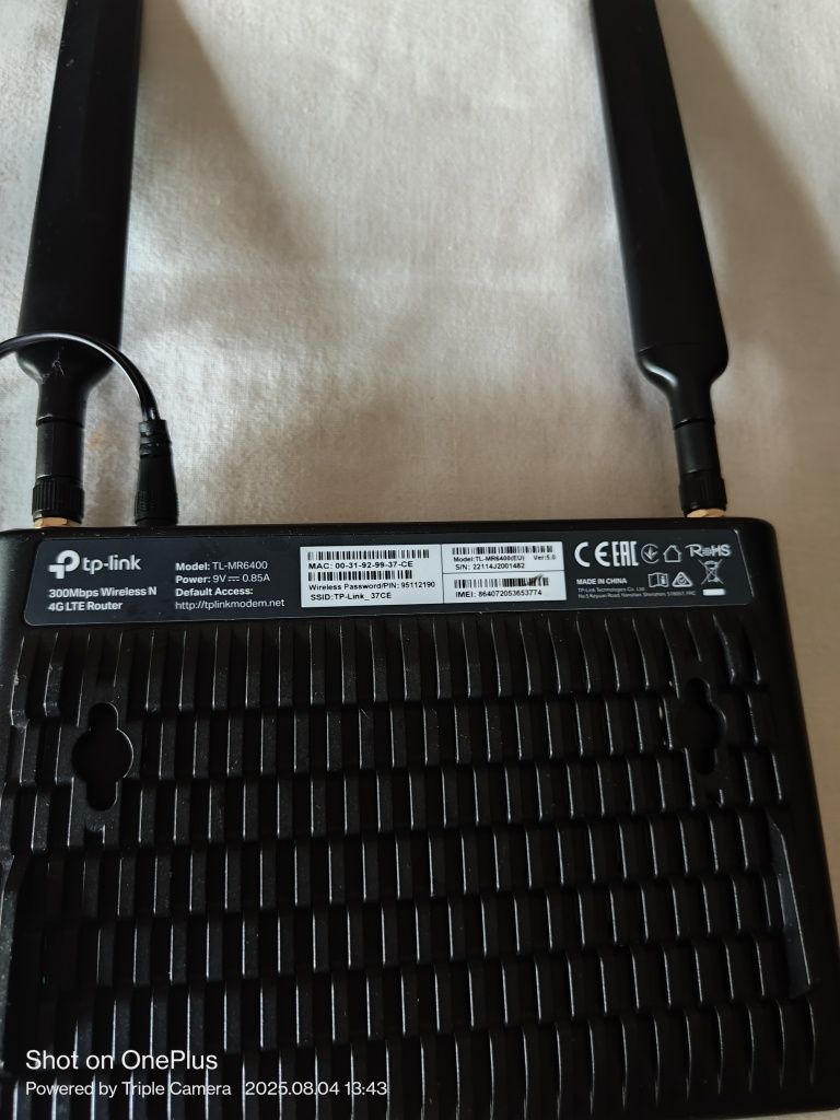 Router tp link tl-mr6400