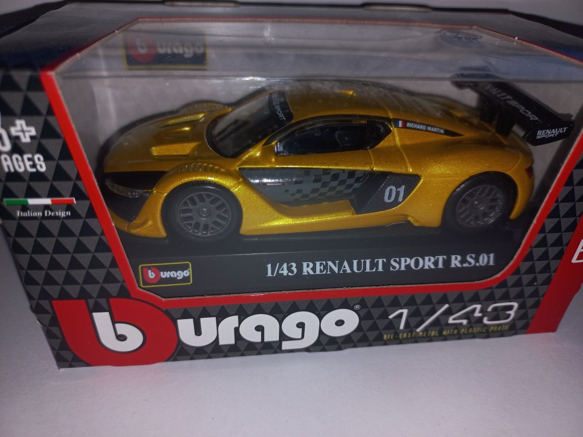 Bburago Renault Sport R.S 01,skala 1:43,seria Race na podstawce