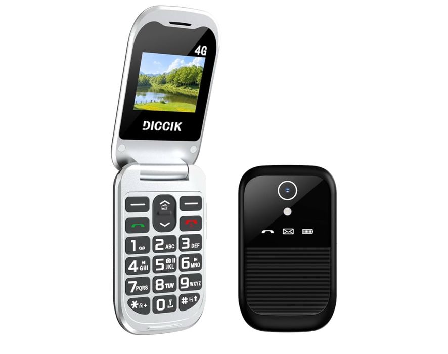 Diccik K01 senior telefon komórkowy składany - niebieski kolor