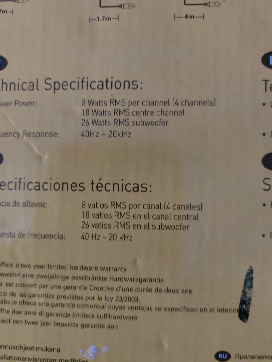 Jak nowy kompletny  zestaw głośników  CREATIVE  Inspire T6100