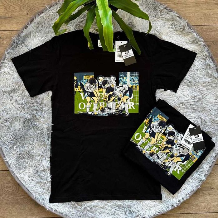 Weekend Offender • Новая футболка British Casual • Черная / Белая • WK