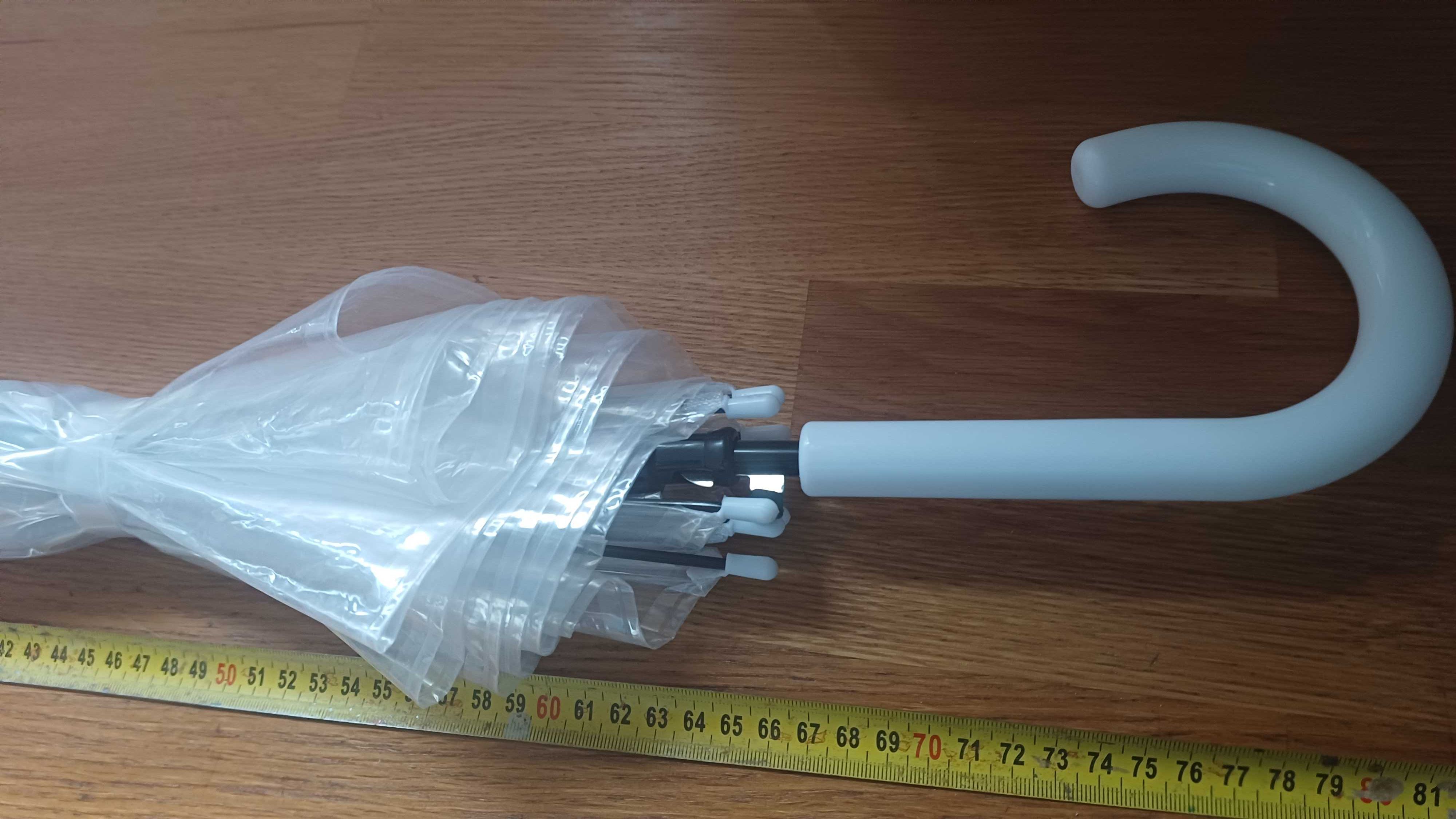 Nowy przezroczysty parasol ślub wesele na sesje transparentny nowe