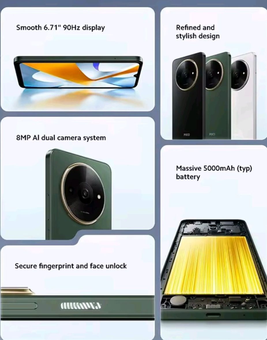 New Смартфон Xiaomi Poco C61 ram 6/64gb