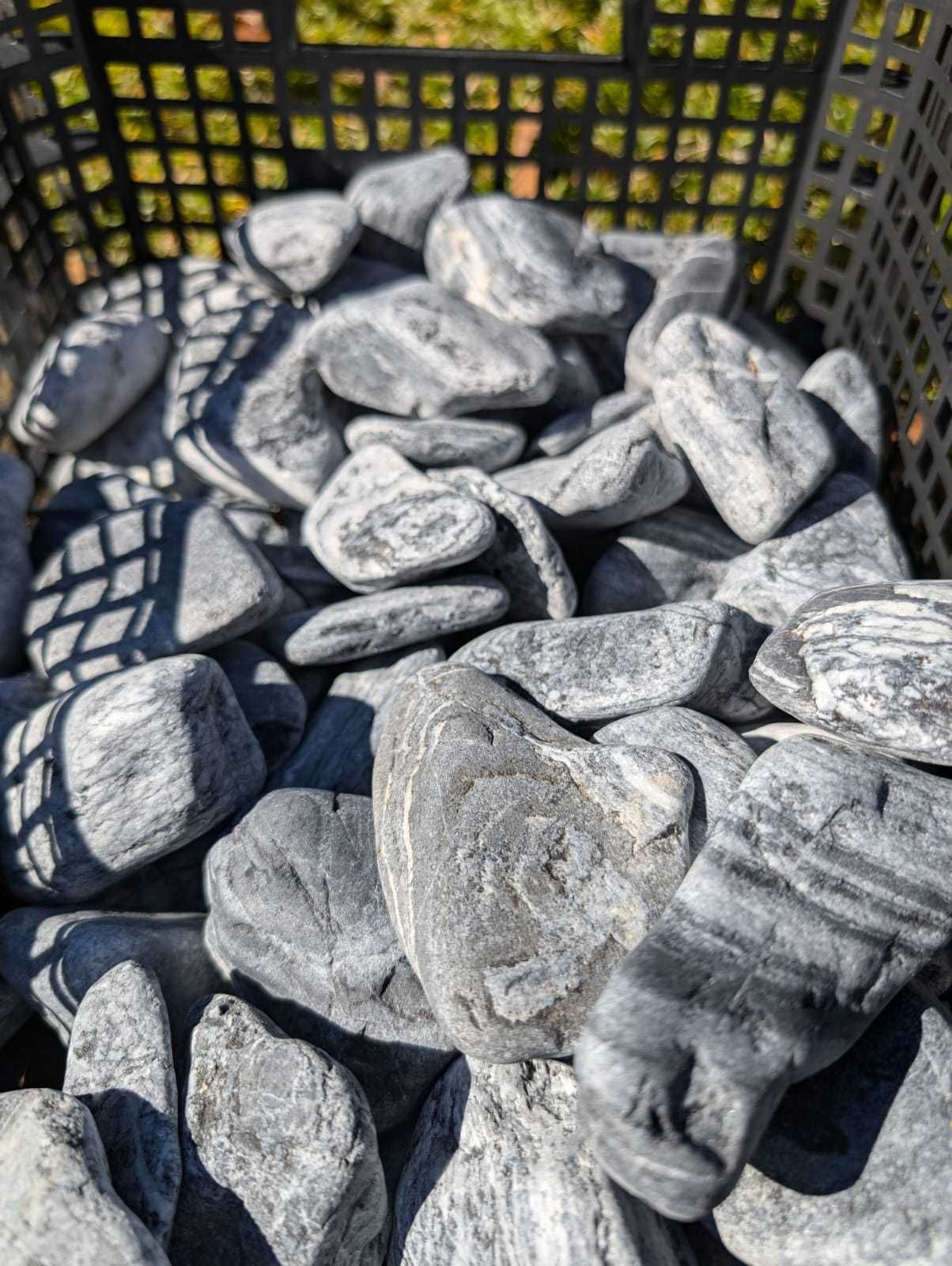 Otoczak szary, silver -  naturalny kamień dekoracyjny