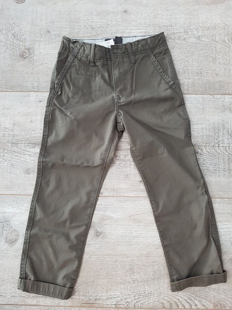 NOWE spodnie H&M LOGG 122cm spodenki chinos 6-7 lat eleganckie wizytow