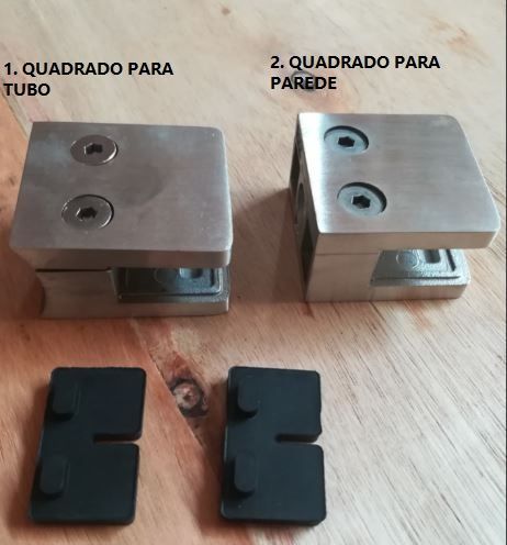 Suporte vidro,pinça vidro, e dobradica para vidro,fechadura, inox