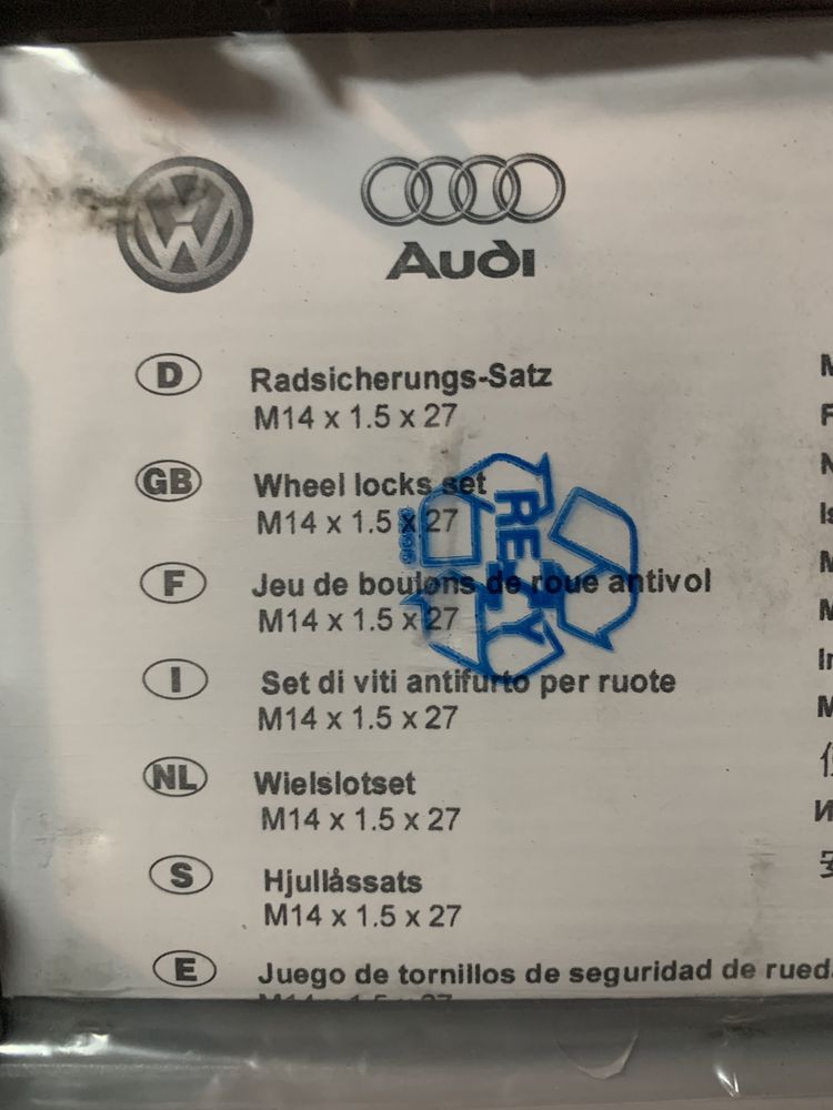 Vw pernos de segurança novos