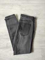 Grafitowe jeansy wąskie skinny rurki high waist M 38