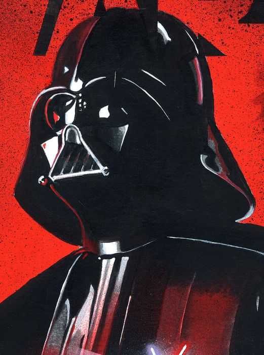Pintura (40X30) Star Wars (Darth Vader)