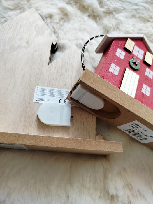 Nowe świecące drewniane ozdoby świąteczne domki choinki Home & You