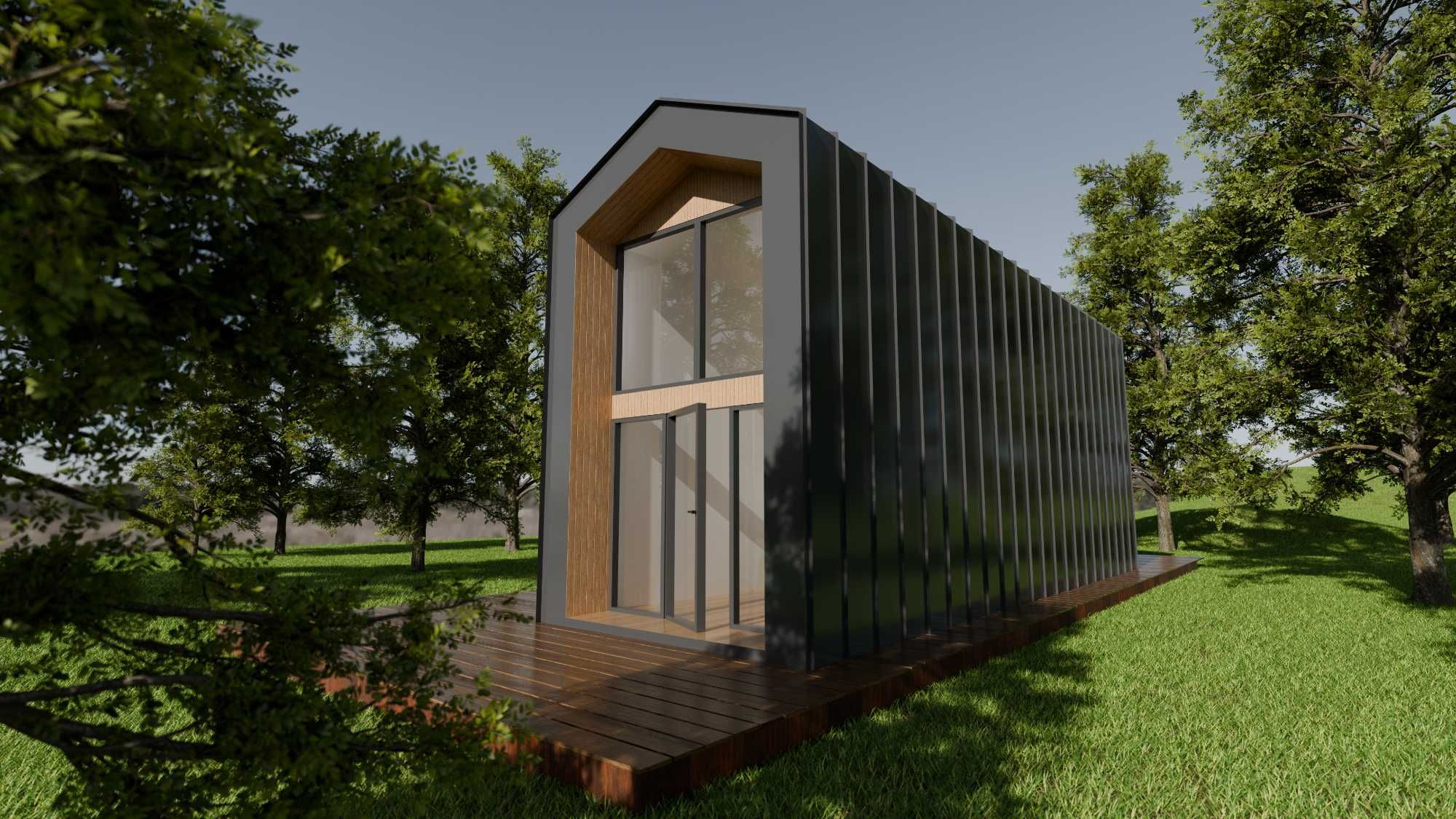 domki szkieletowe , całoroczne , letnie 35 m2 / 70m2