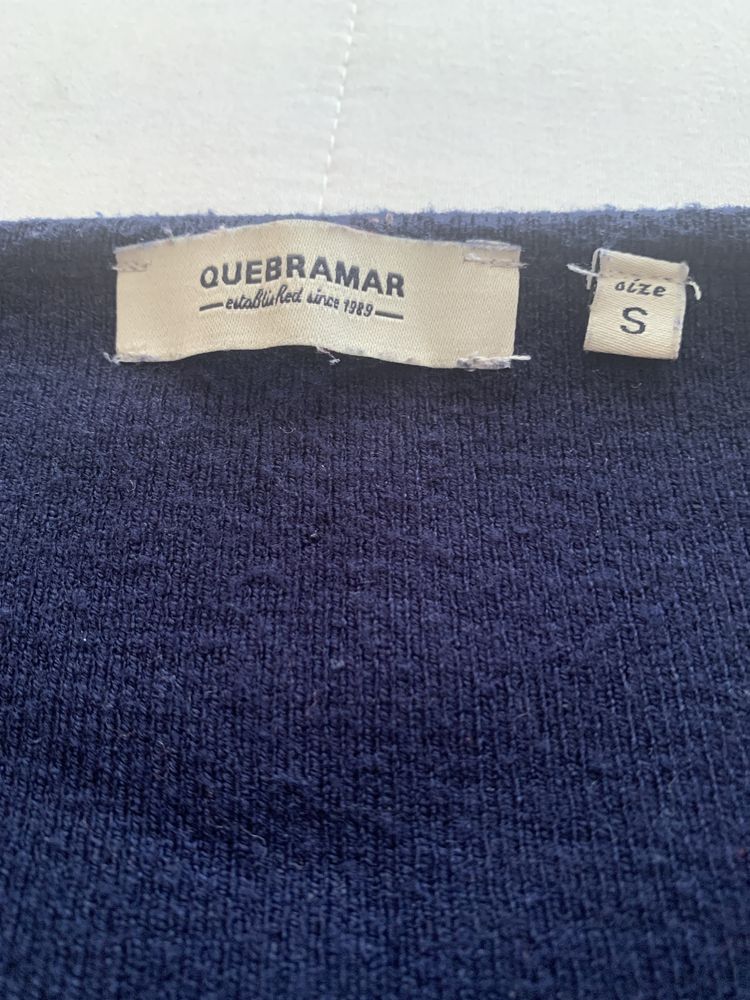 Camisola azul escura de malha da Quebramar