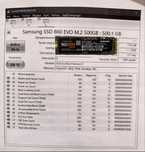 Dysk Samsung SSD 860 EVO 500GB M.2 SATA + raport SMART