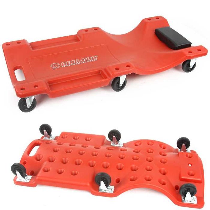 Leżanka warsztatowa wózek 6 kółek Leżak z nagłówkiem wózek warsztatowy