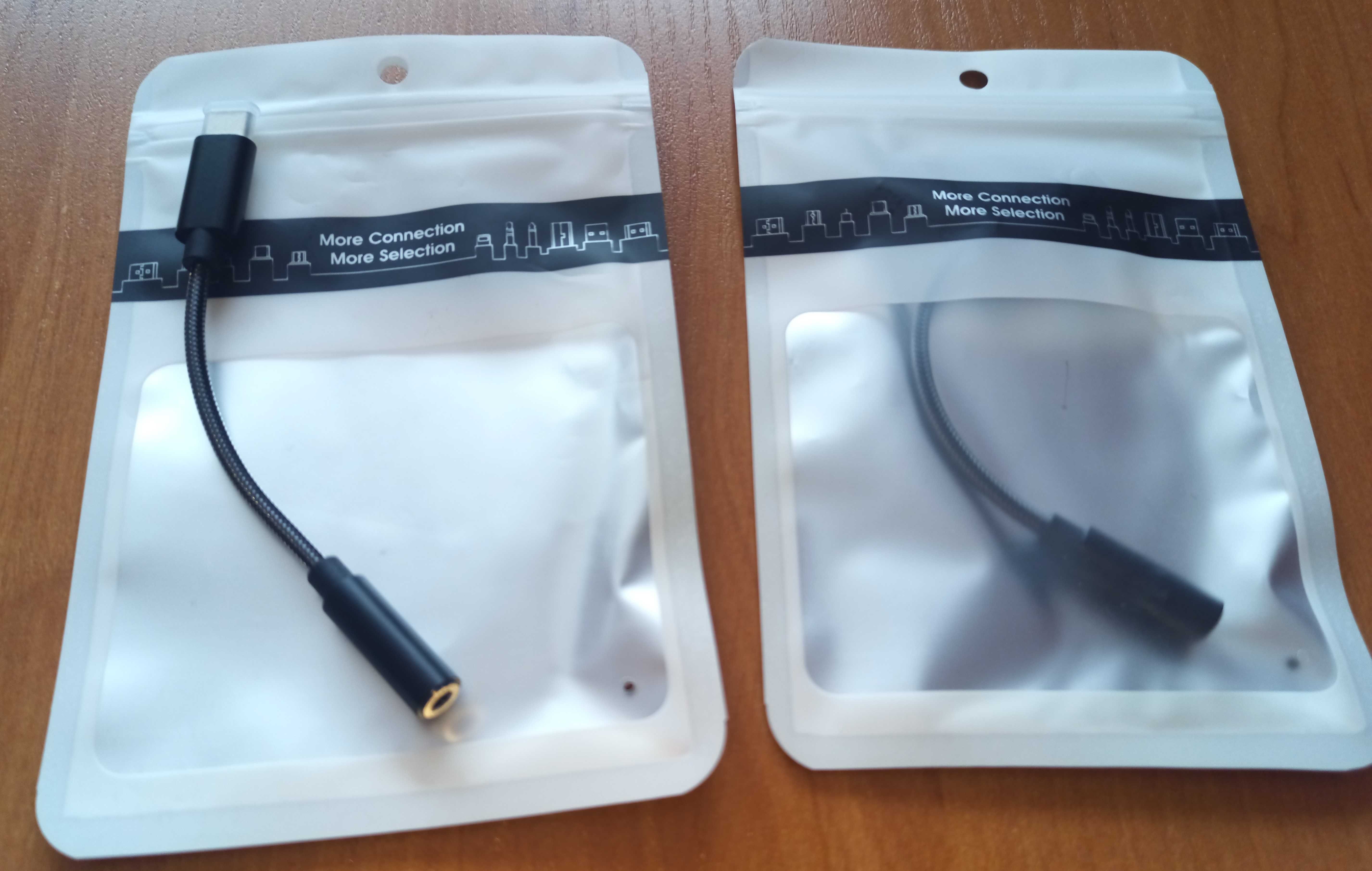 2 x przejściówka adapter słuchawkowy USB-C mini jack 3.5mm z AUX DAC