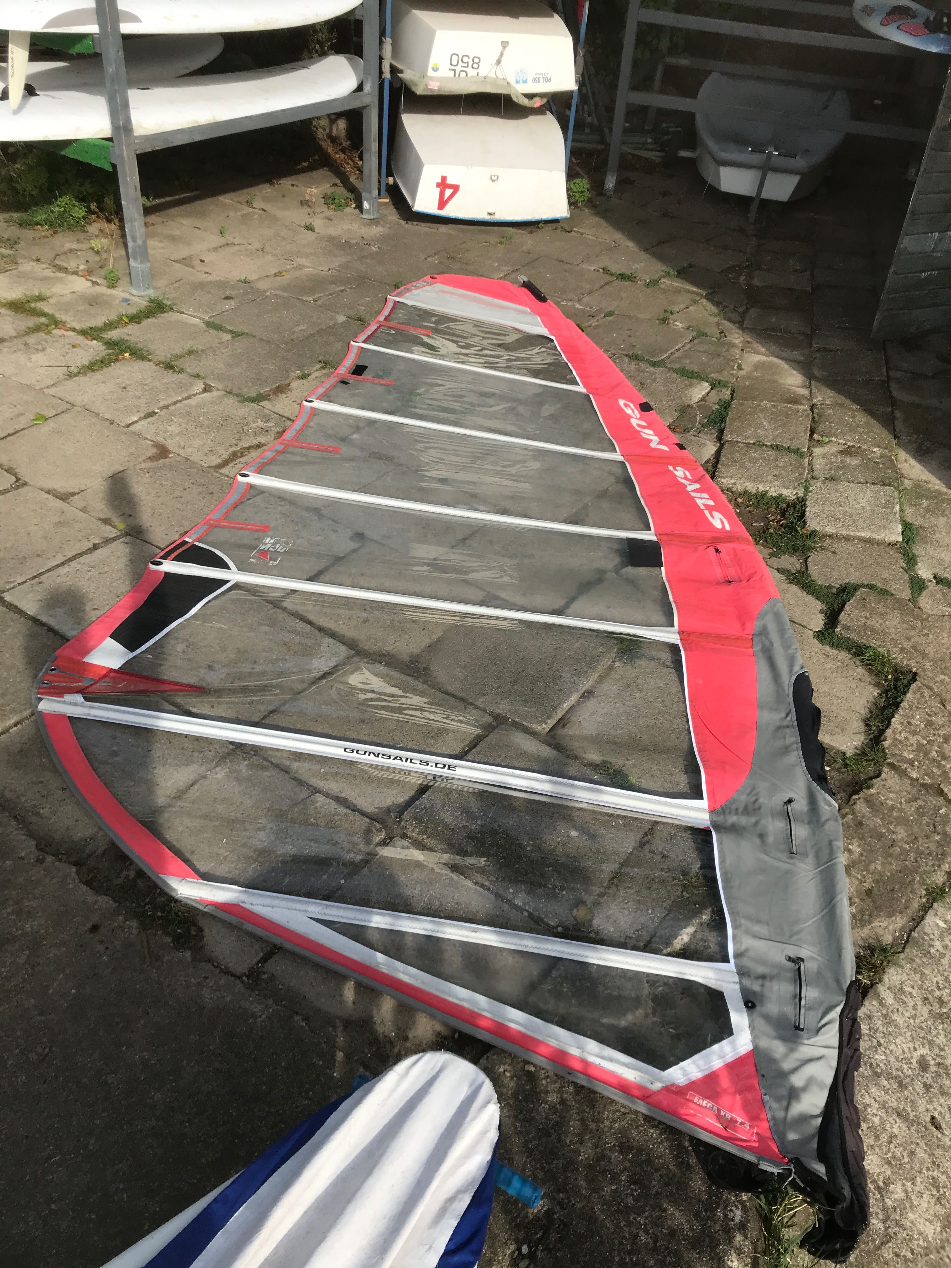 Maszt windsurfing 490 100% carbon + żagiel 7.4 4cam gratis