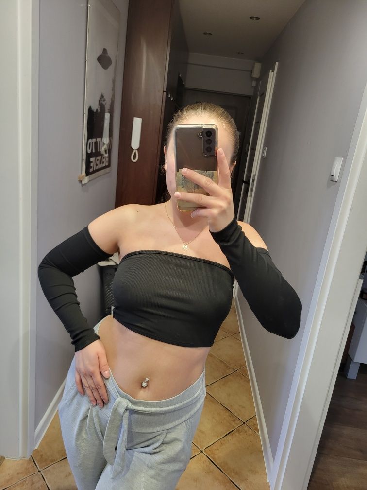 Bluzka top czarna