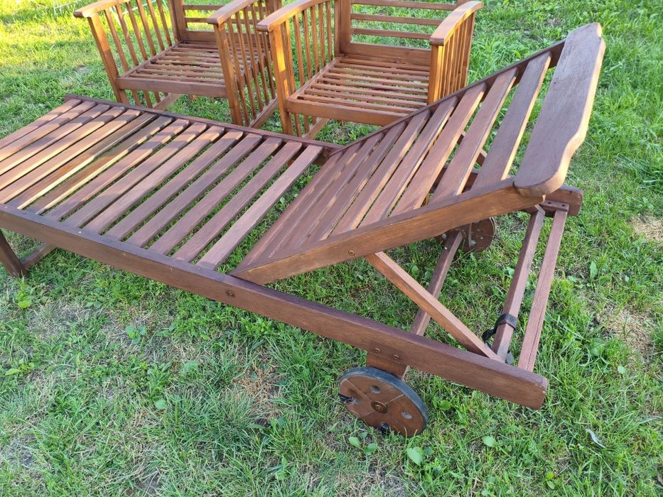 Leżak Dalripa 71 x 198 cm drewno eukaliptus twarde FSC