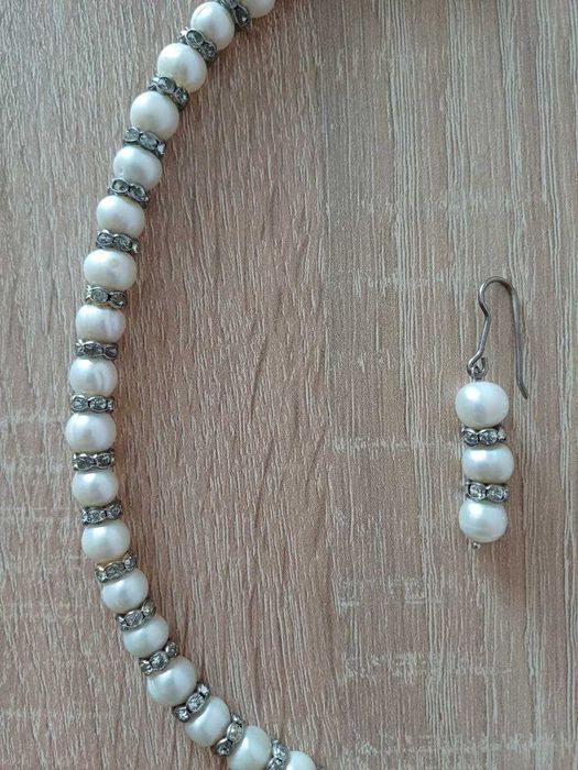 Жемчуг перли натуральний буси сережки